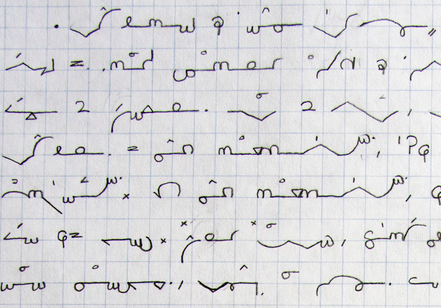 Part of a sample of text written in ishidic script.