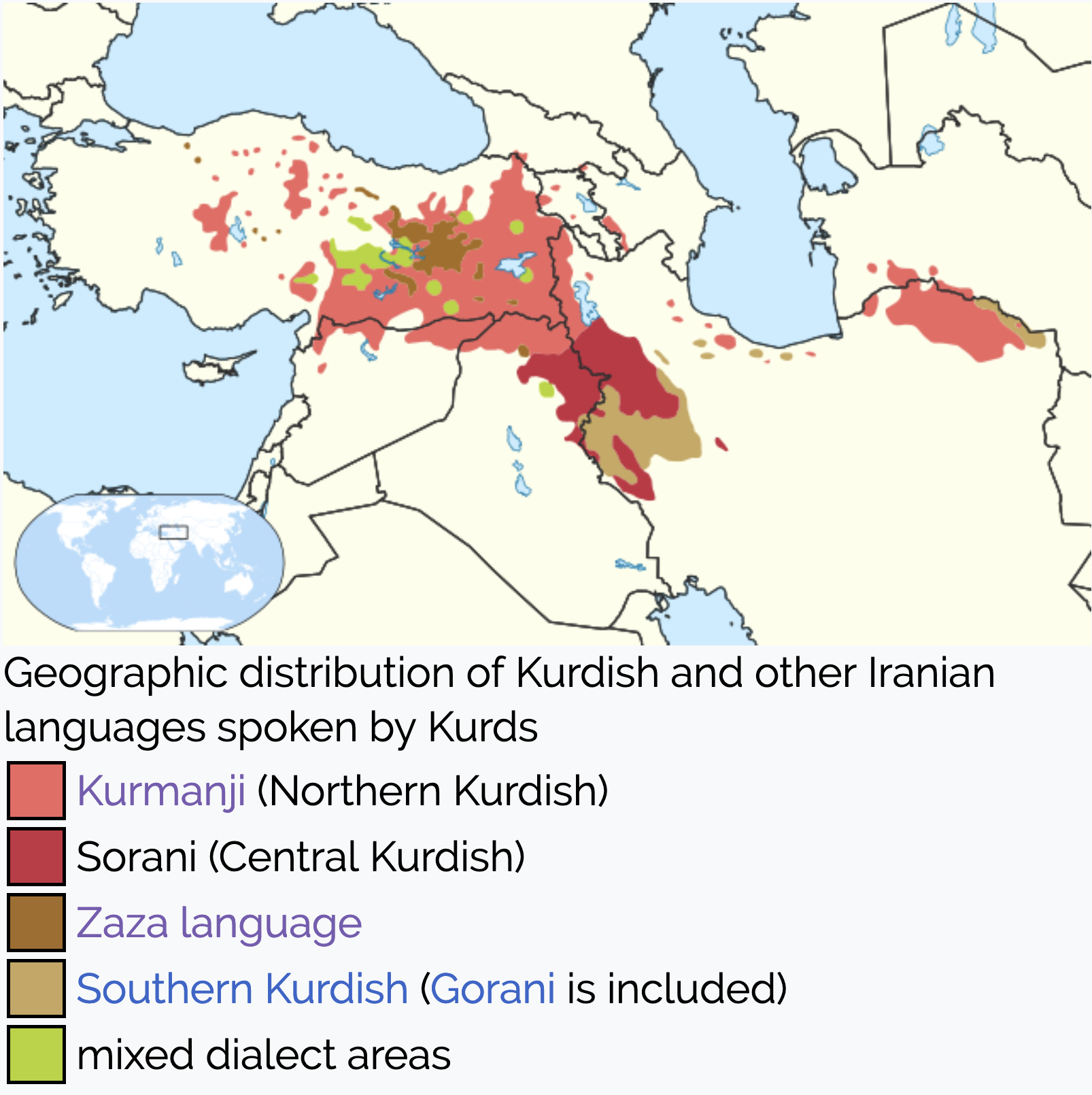 Map of Kurdish language use.