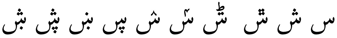 س ش ݜ  ݰ ݽ ݾ ڛ ښ ڜ ۺ